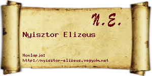 Nyisztor Elizeus névjegykártya